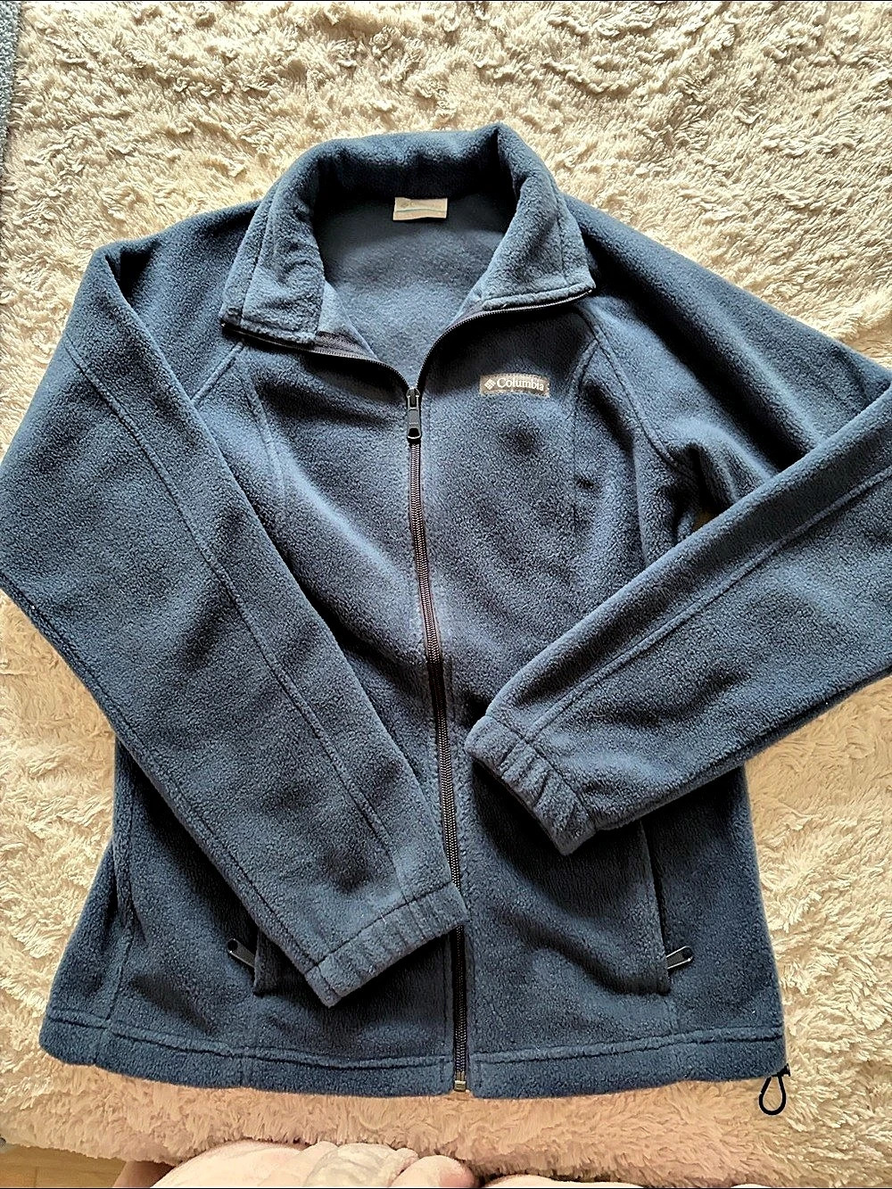 Columbia Fleece Full-Zip Jacket Blue Small Like New
